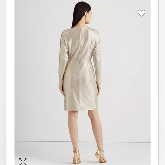 Lauren Ralph Lauren Faux Wrap Cocktail Dress - Picture 2 of 13